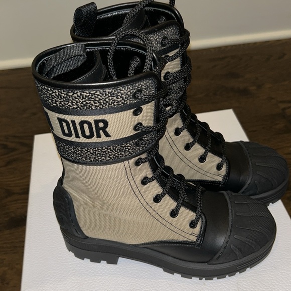 CHRISTIAN DIOR
Canvas Printed Combat Boots - Picture 2 of 11